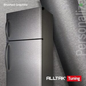 Envelopamento aço escovado: como renovar geladeira, fogão e móveis com acabamento moderno 1 geladeira envelopada preta